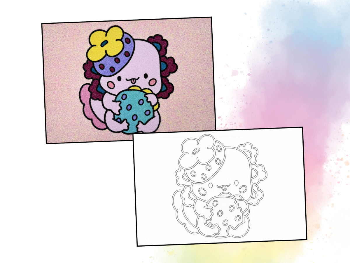 Sandbild Axolotl Keks