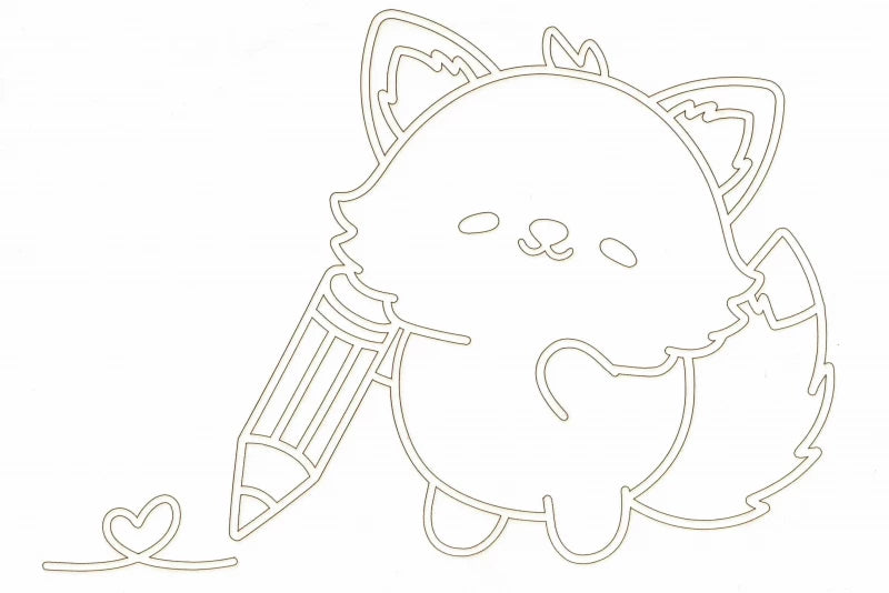 Roter Panda mit Stift