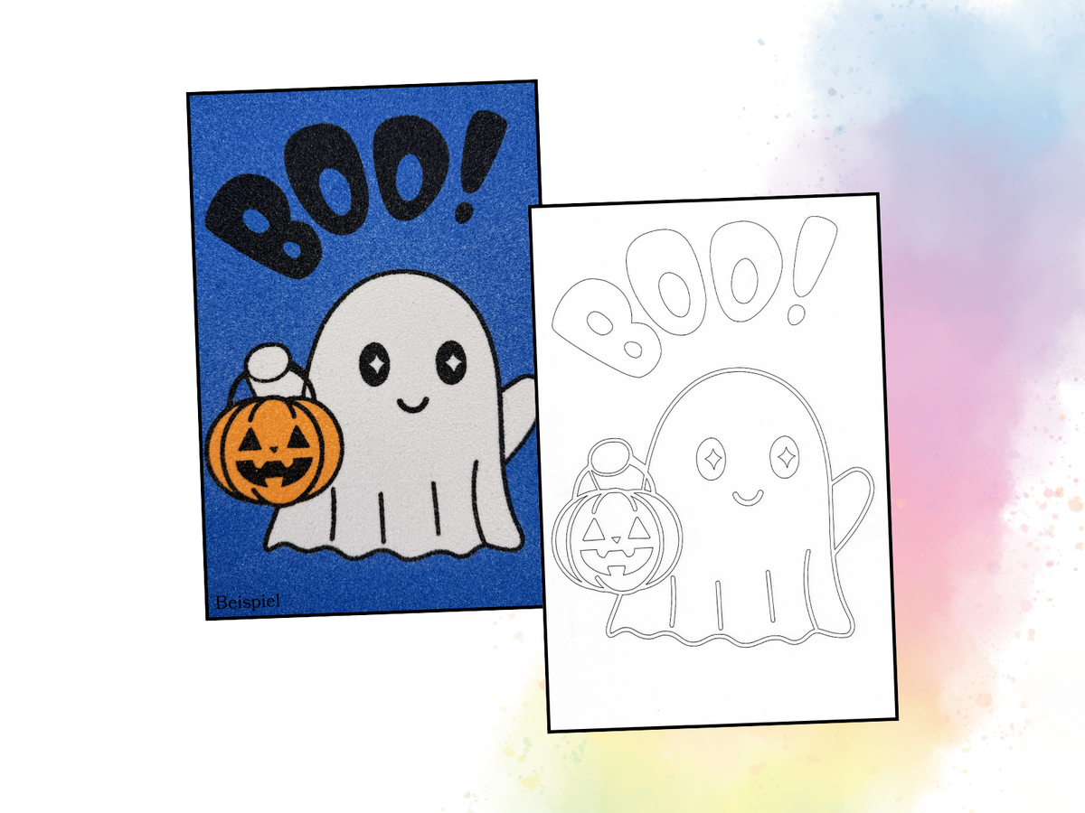 Sandbild BOO!