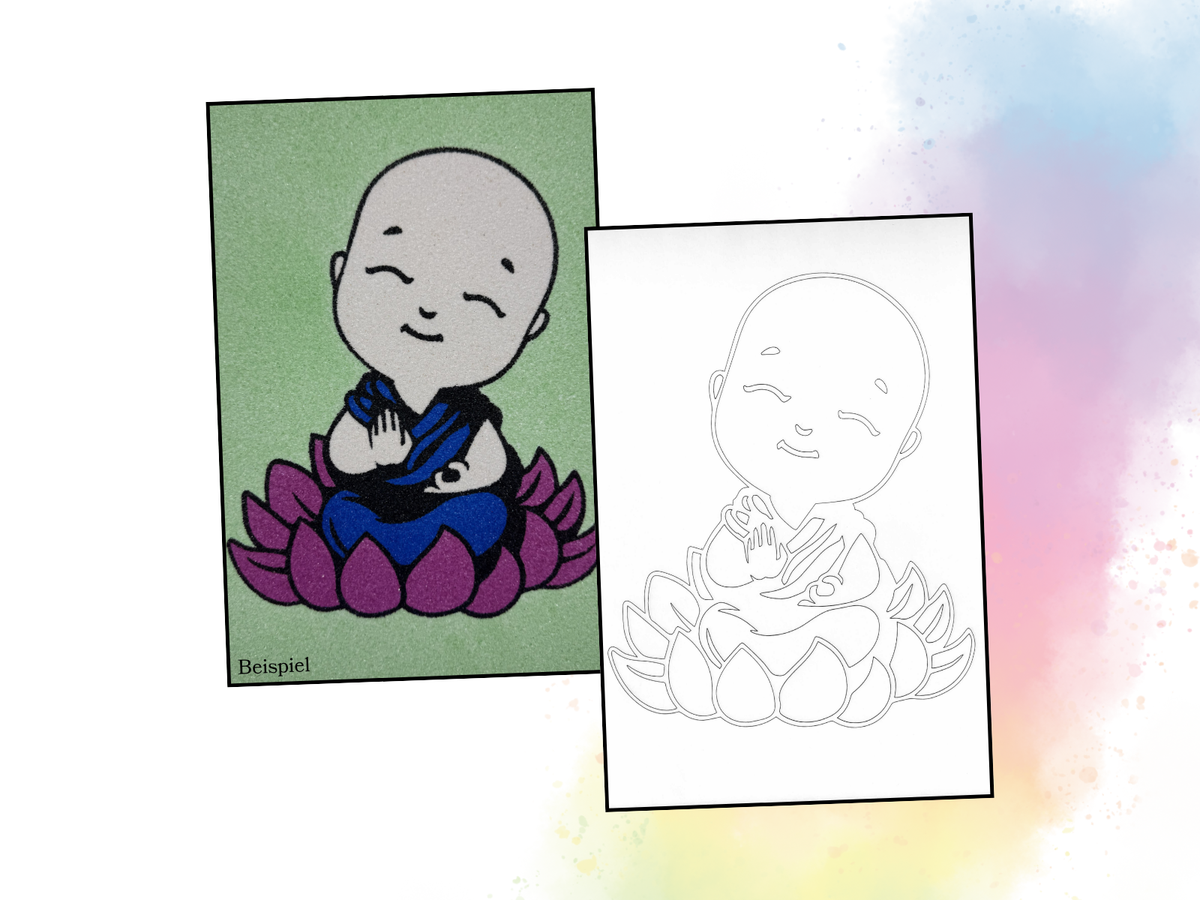 Sandbild Baby Mönch