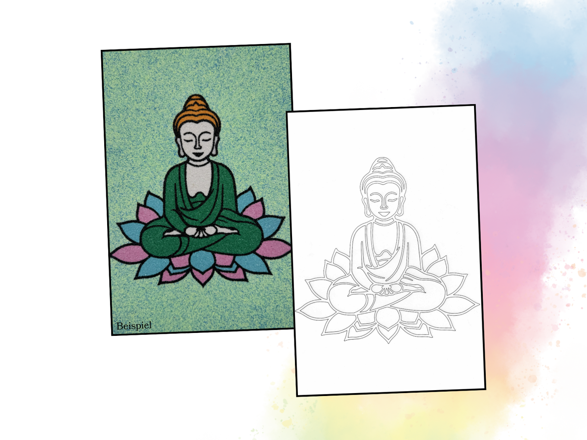Sandbild Buddah
