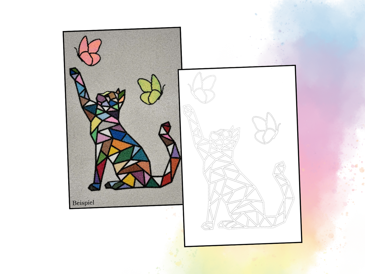 Sandbild Katze