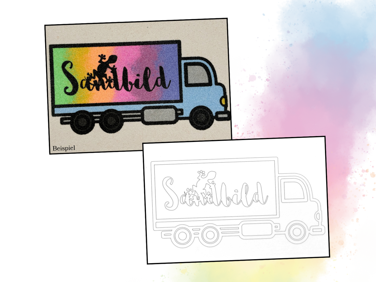 Sandbild LKW