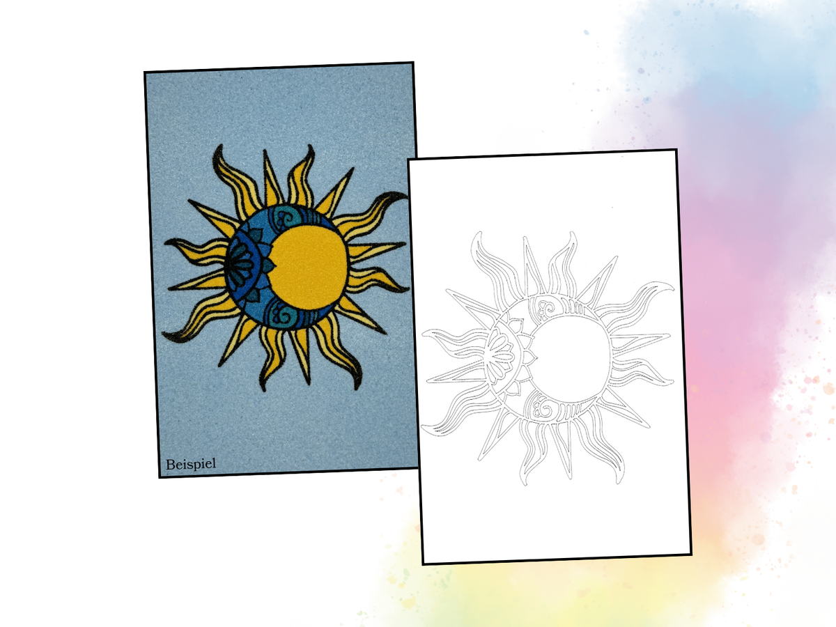 Sandbild Sonne & Mond