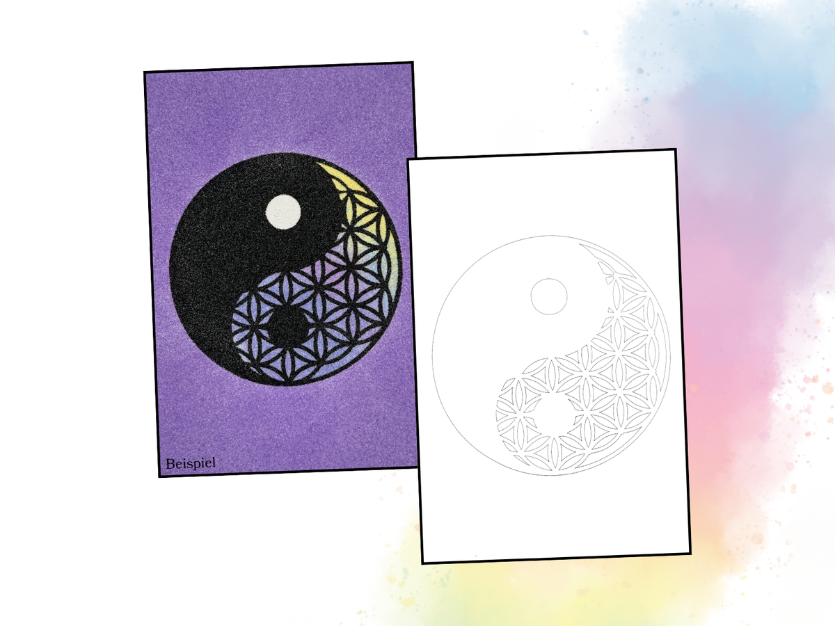 Sandbild Yin und Yang