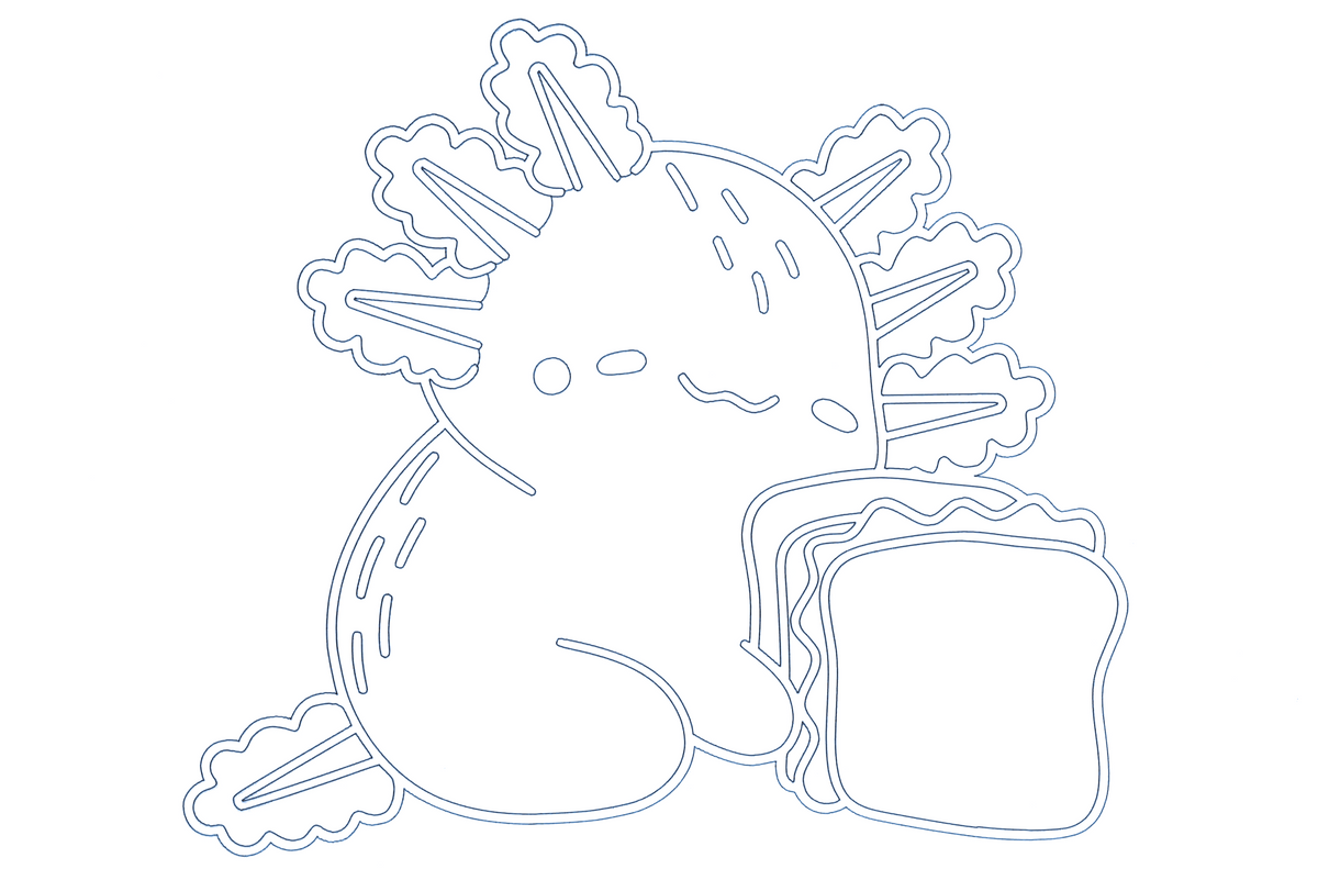 Sandbild Axolotl Sandwich