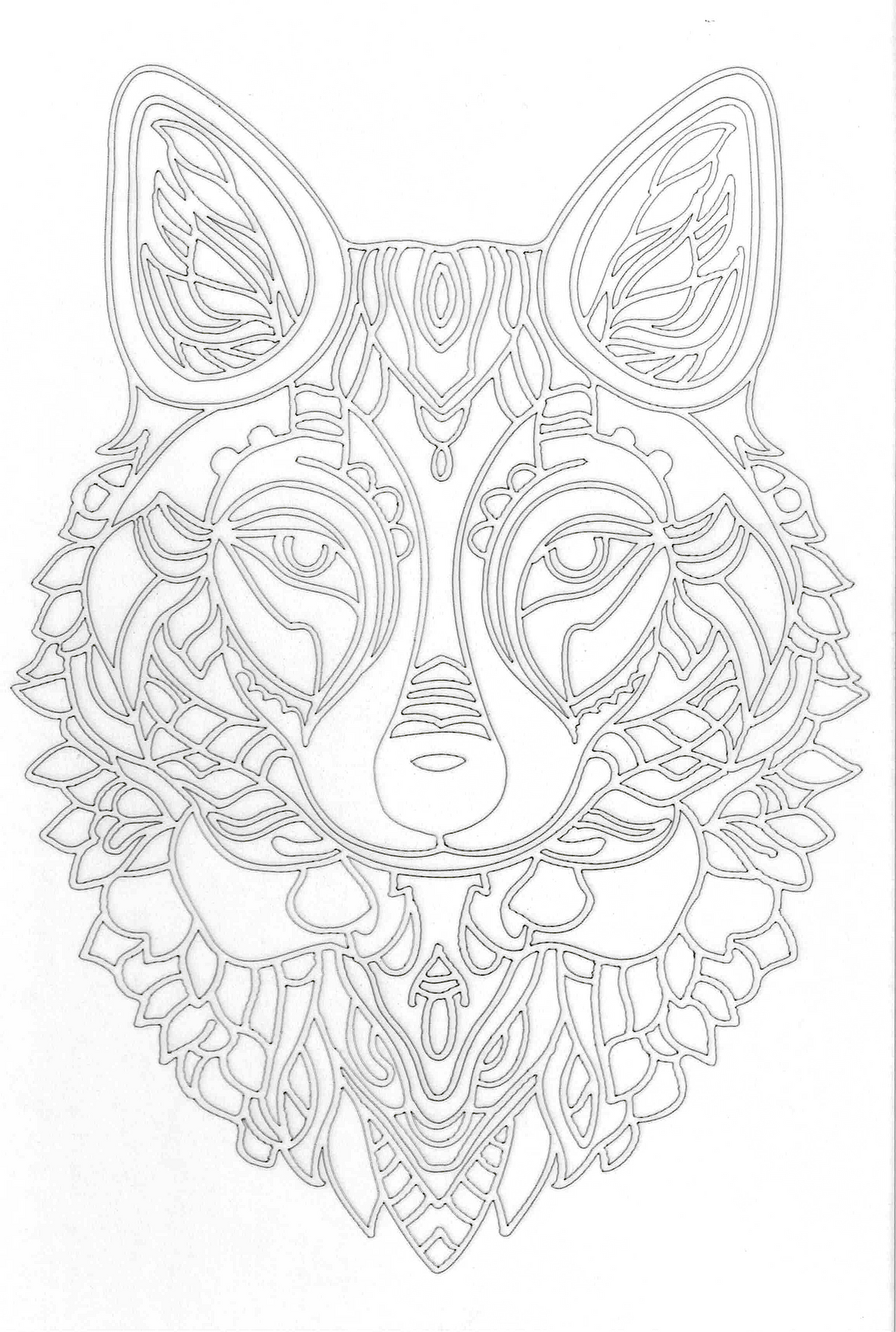 Sandbild Wolf
