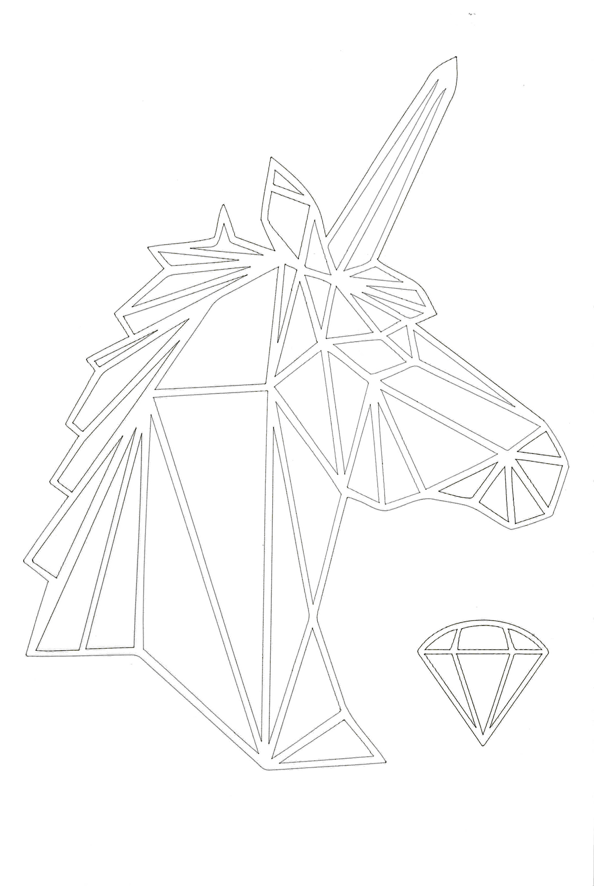 Sandbild Unicorn