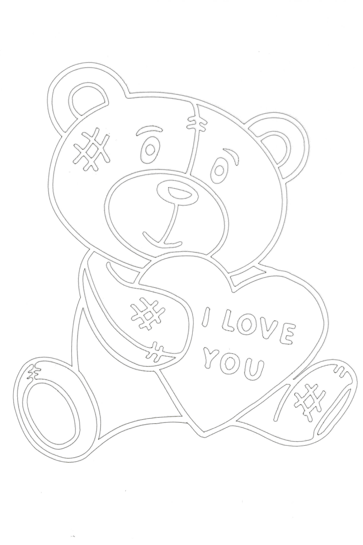 Sandbild Teddy