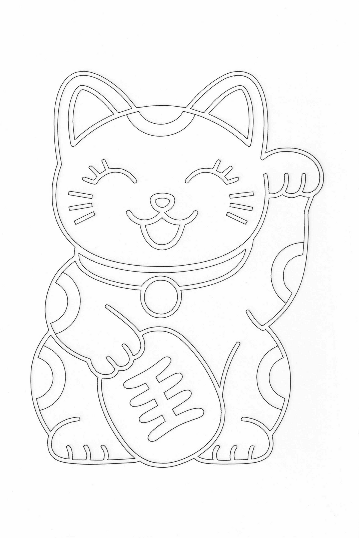 Sandbild Winkekatze
