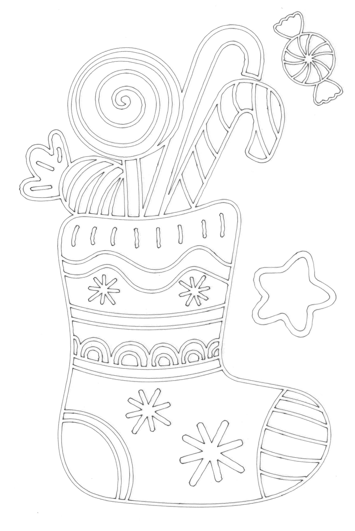 Sandbild Weihnachtssocke