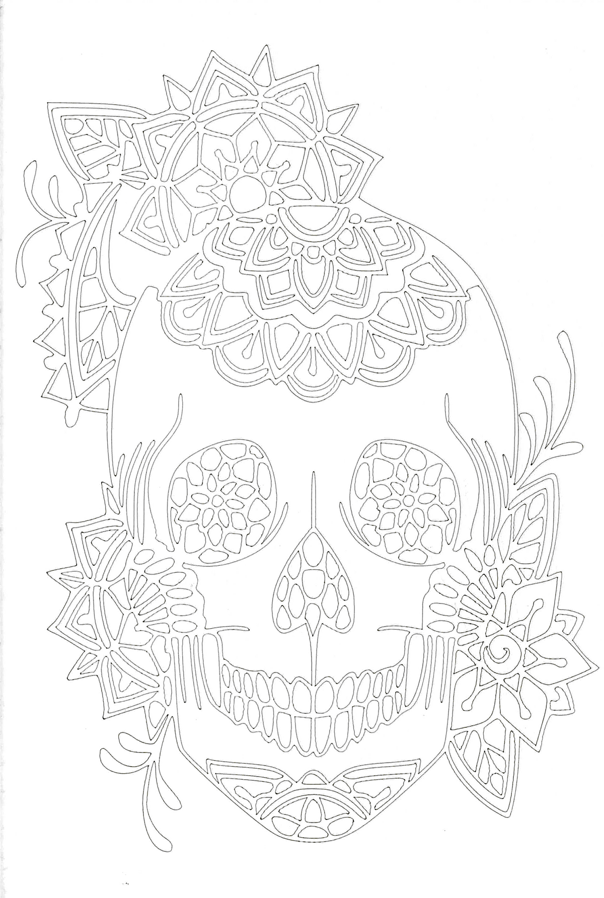 Sandbild Totenkopf