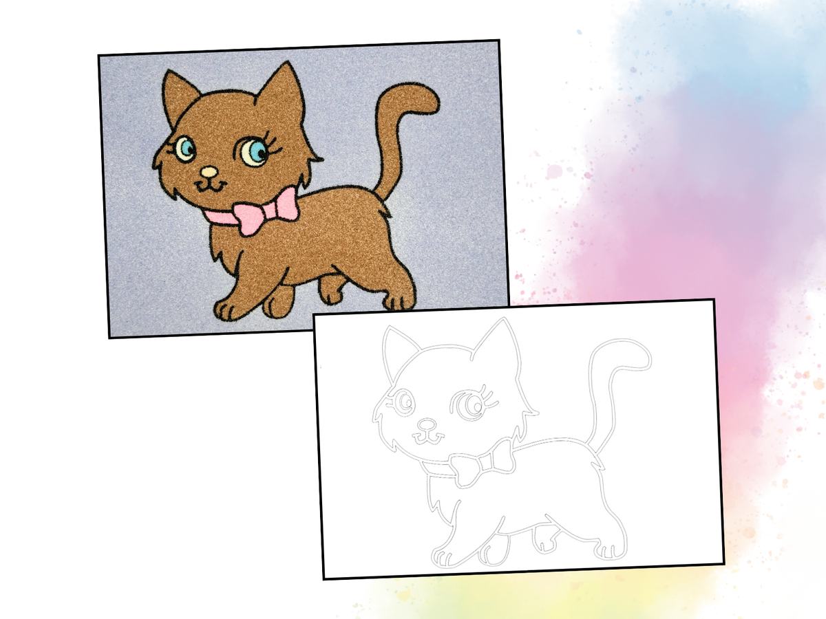 Sandbild Kitty