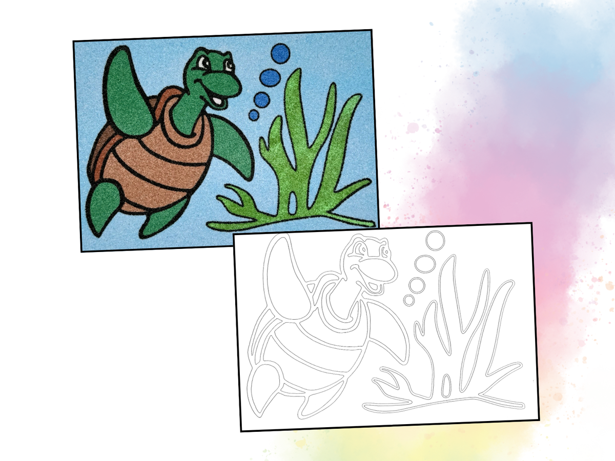 Sandbild Schildkröte