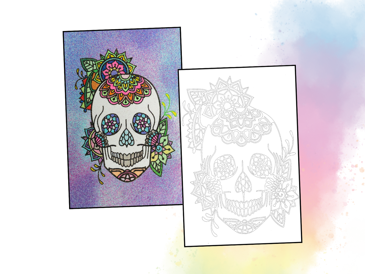 Sandbild Totenkopf
