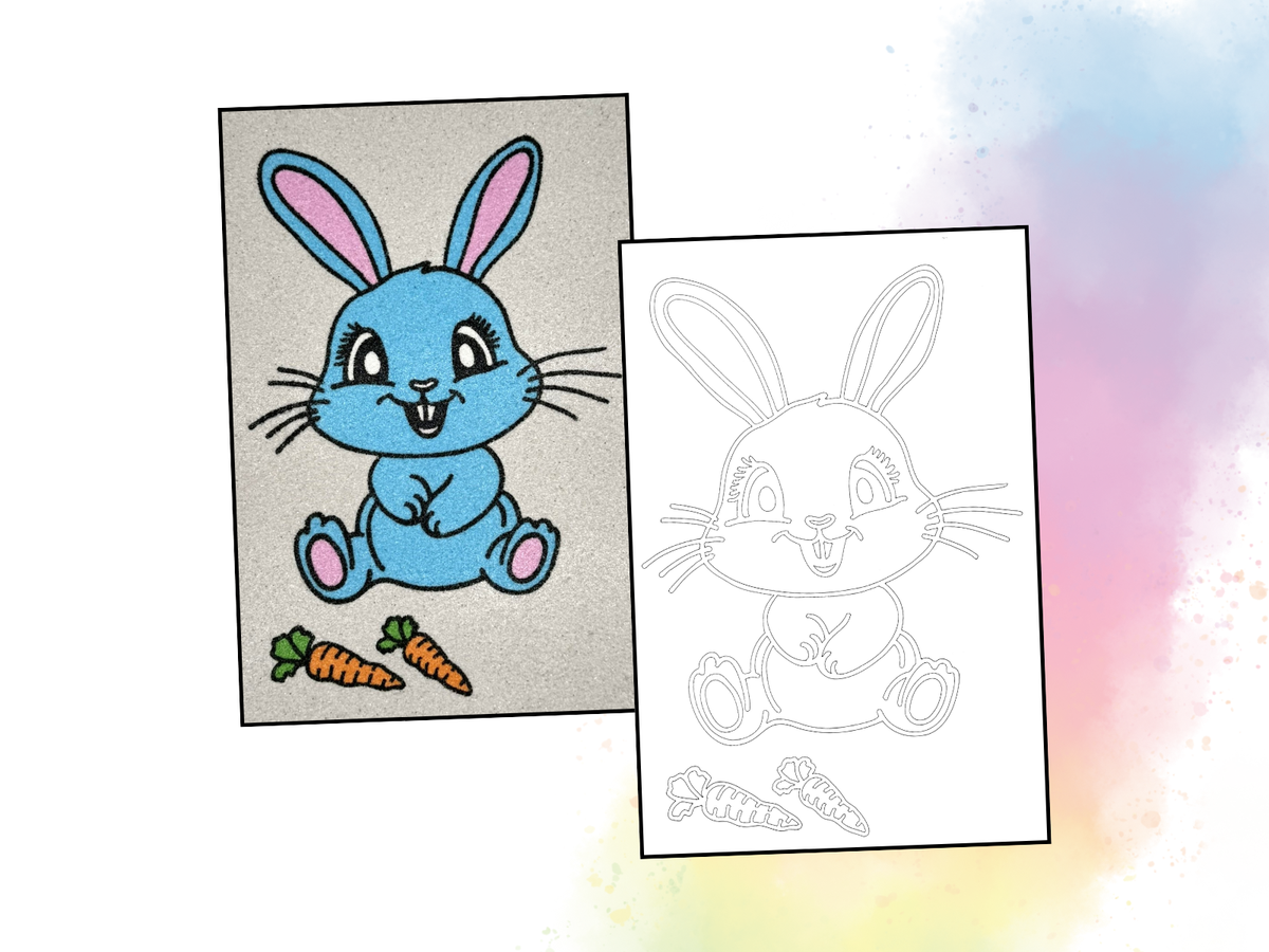 Sandbild Hase