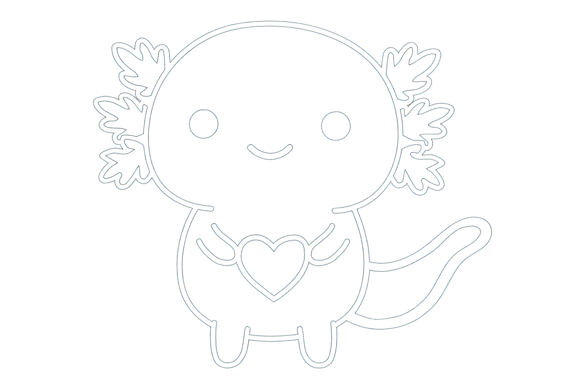 Sandbild Axolotl Herzi