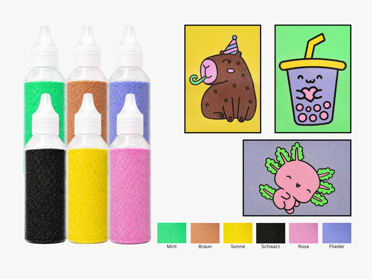 Sandbild Einsteigerset Kawaii & Tiere