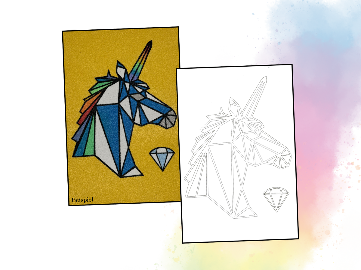 Sandbild Unicorn