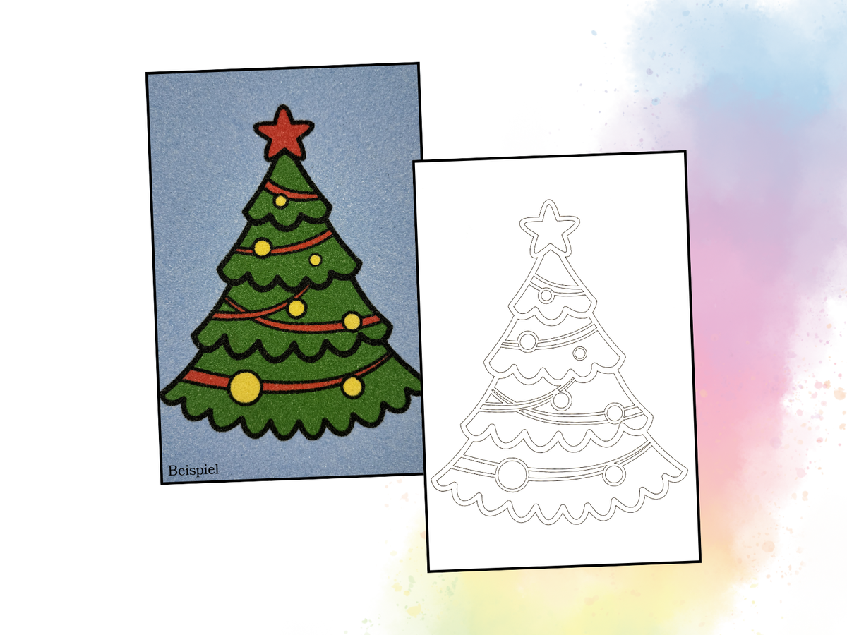 Sandbild Weihnachtsbaum