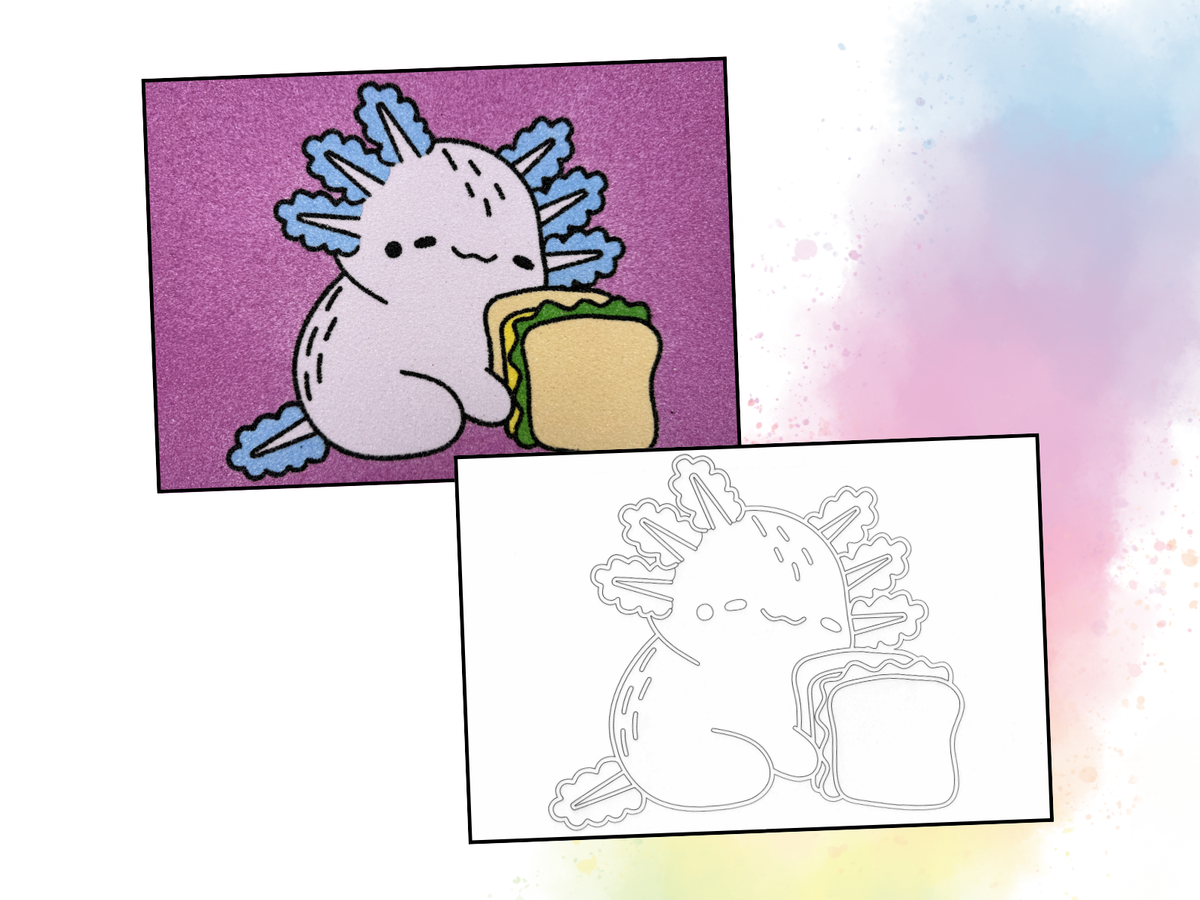 Sandbild Axolotl Sandwich