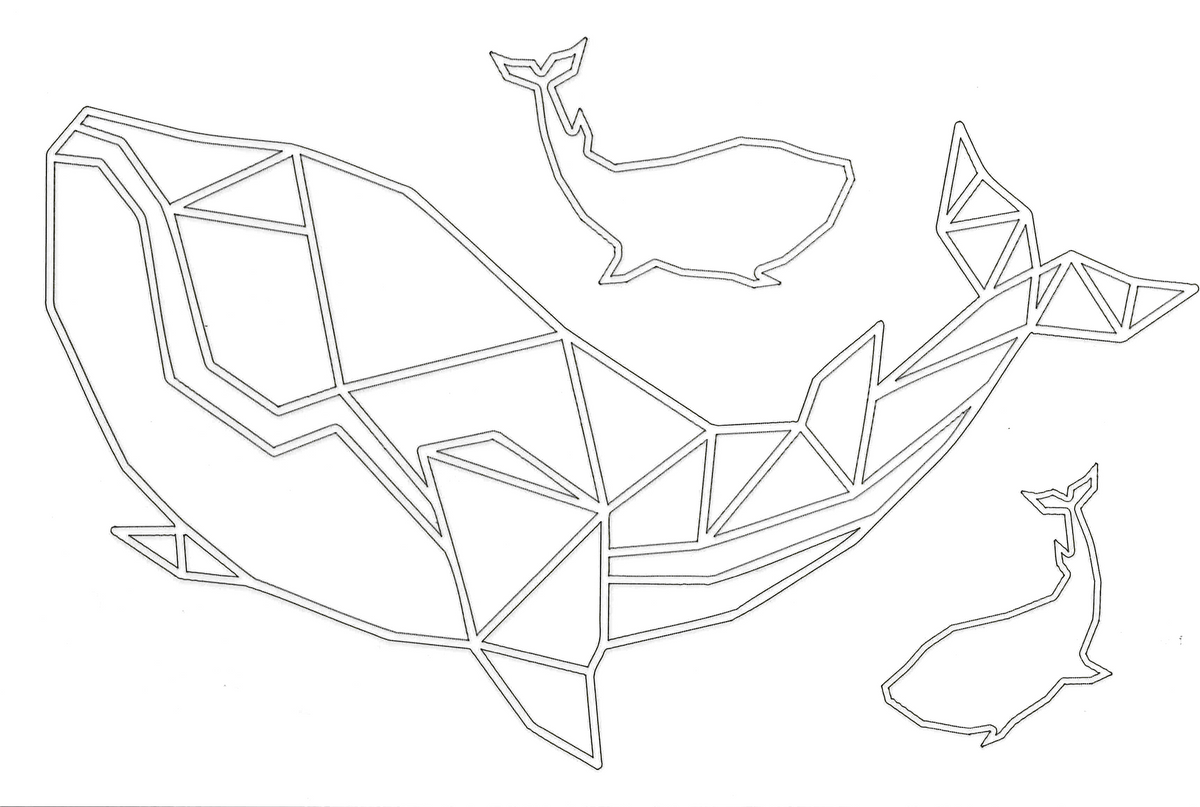 Sandbild Wal