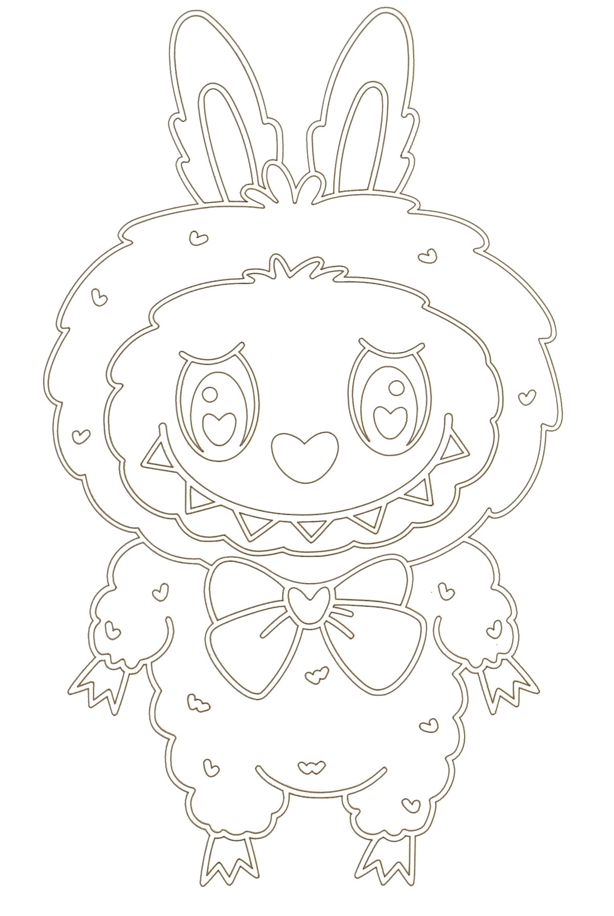 Sandbild Fluffy Monster Schleifchen