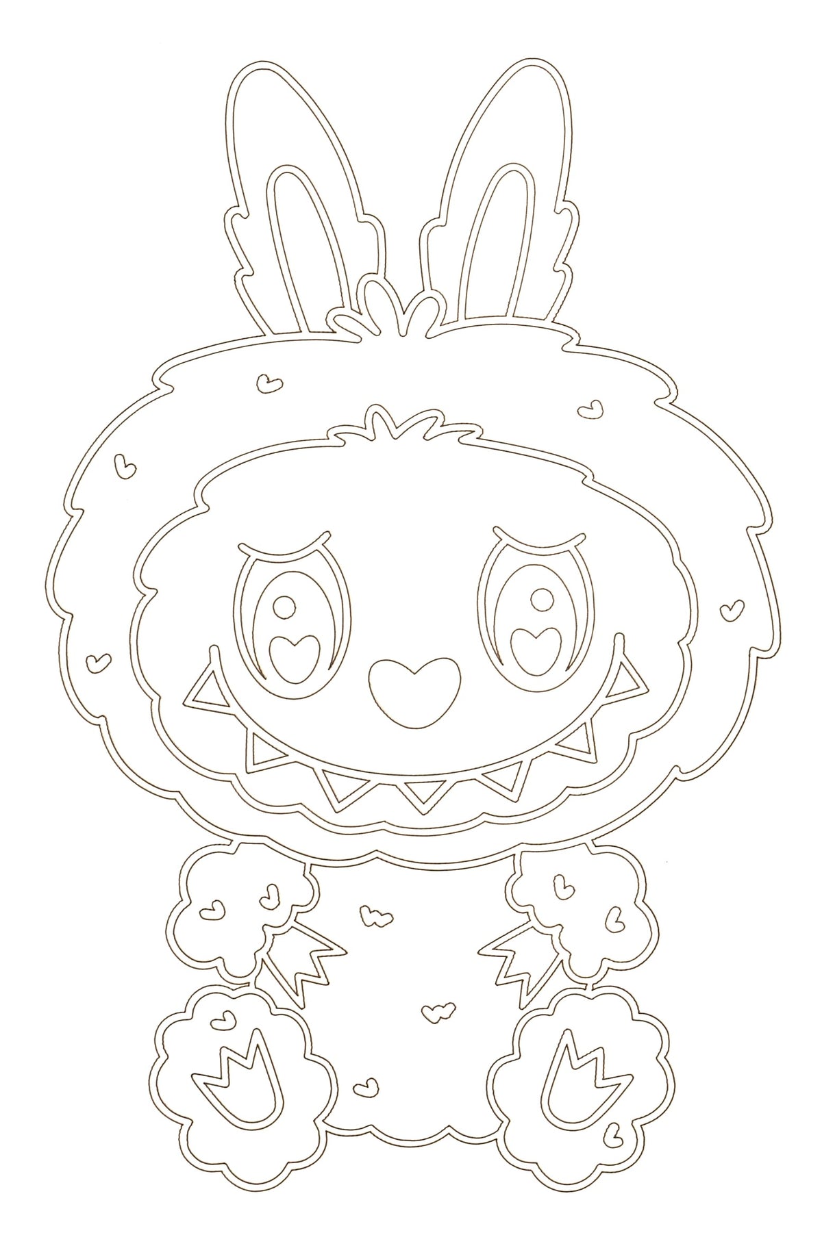 Sandbild Fluffy Monster Frechdachs