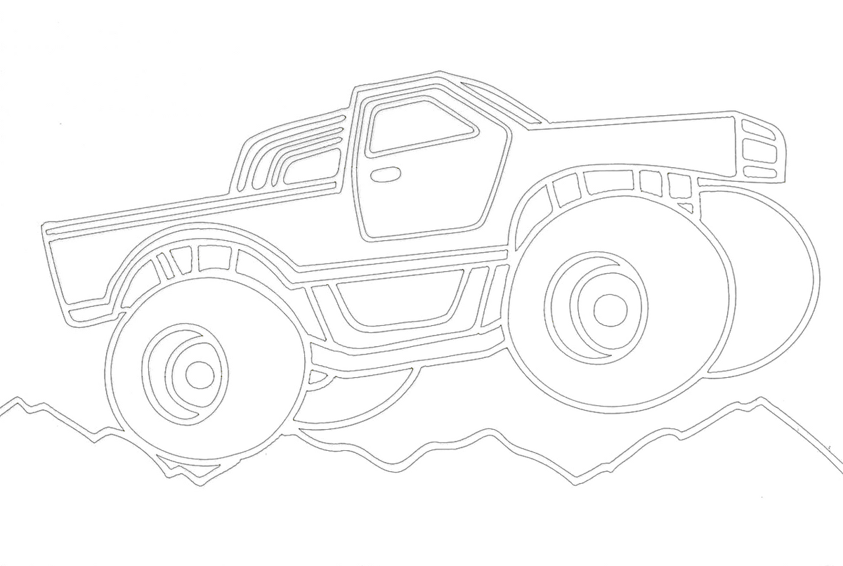 Sandbild Monster Truck