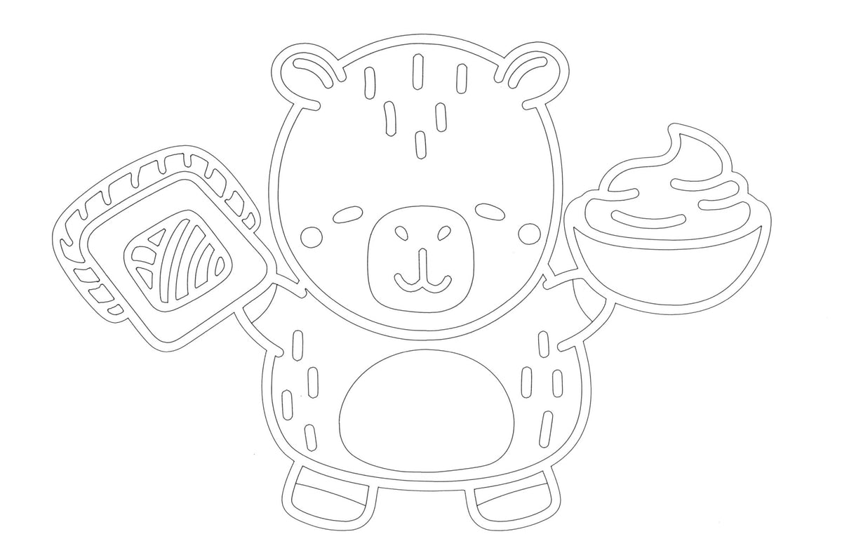 Sandbild Capybara Sushi