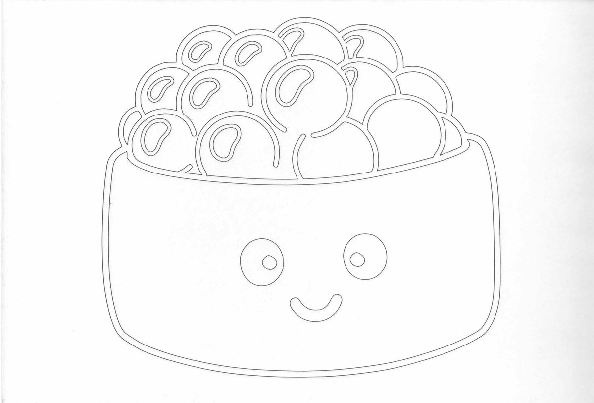 Sandbild Kaviar Sushi