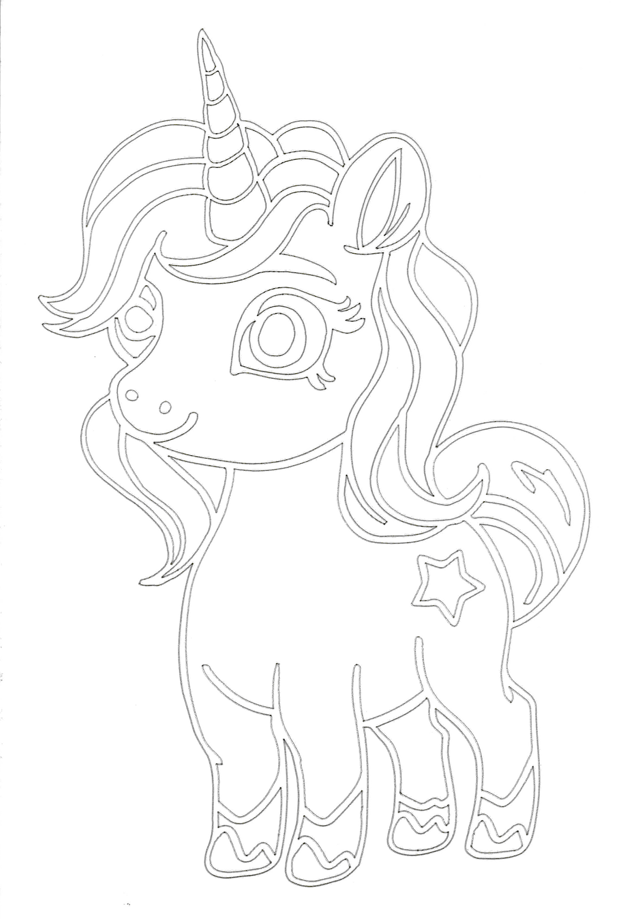 Sandbild Einhorn