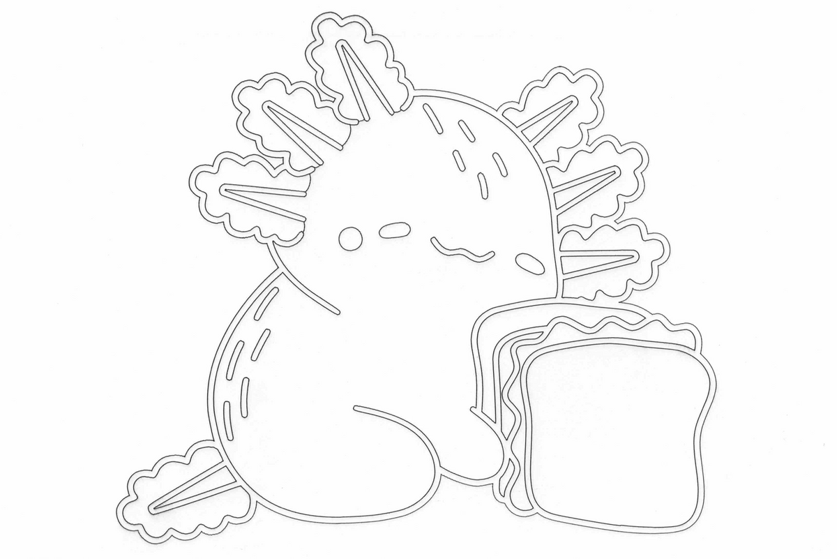 Sandbild Axolotl Sandwich