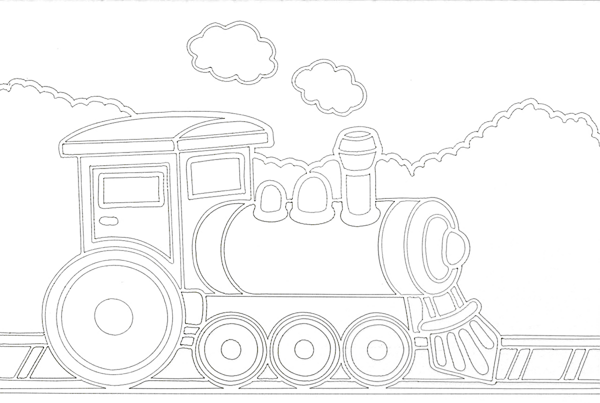 Sandbild Eisenbahn