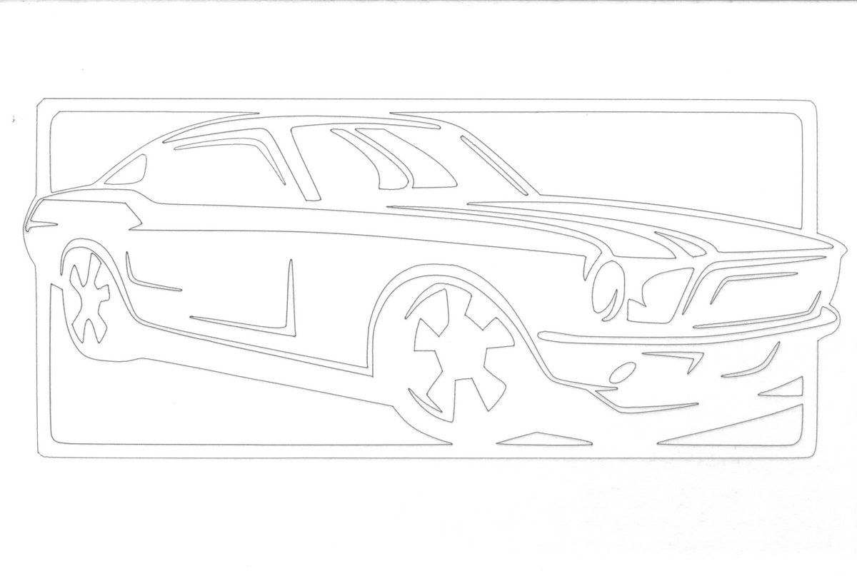 Sandbild Sportwagen