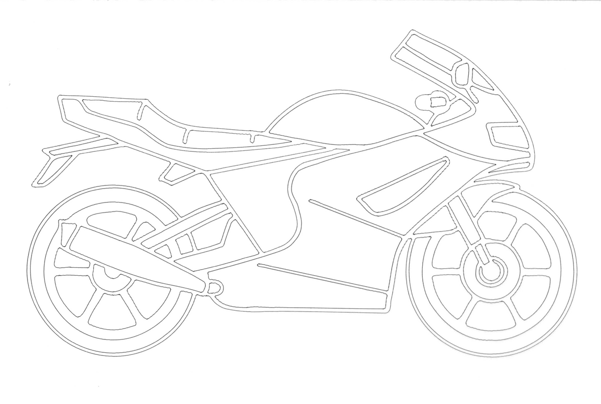 Sandbild Motorrad