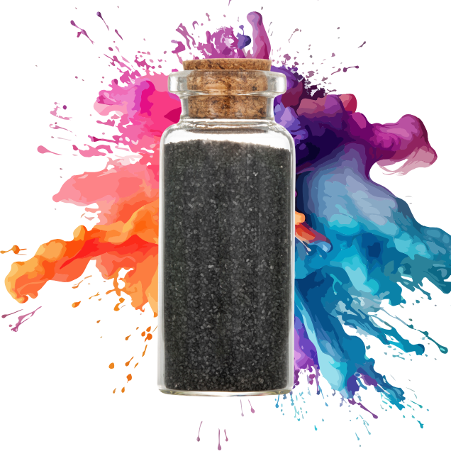 Sandfarbe Schwarz