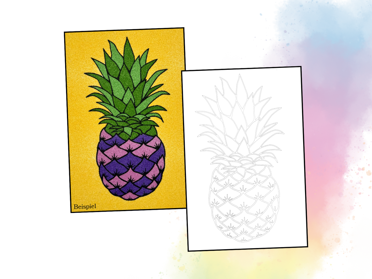 Sandbild Ananas