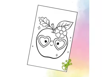 Apfel mit Brille