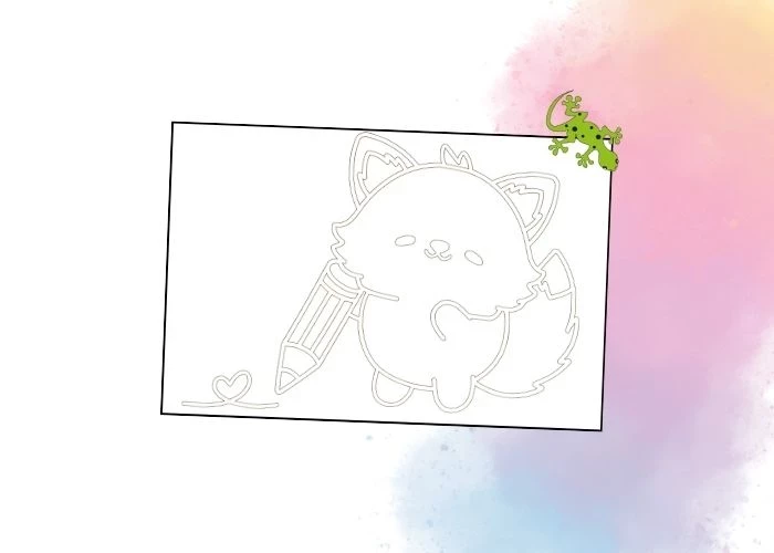 Roter Panda mit Stift