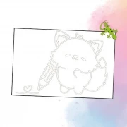 Roter Panda mit Stift