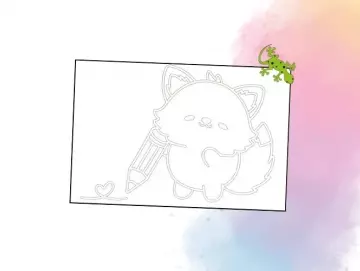 Roter Panda mit Stift