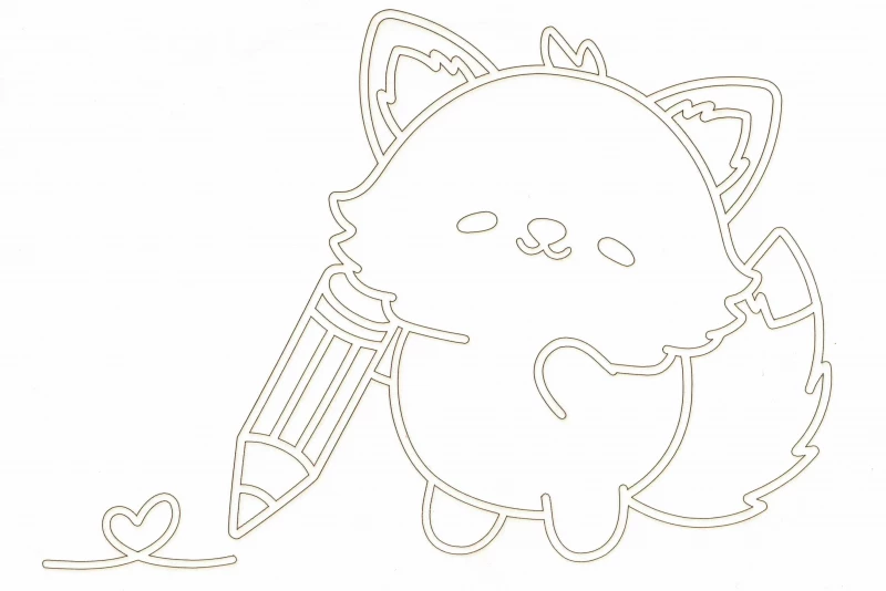 Roter Panda mit Stift