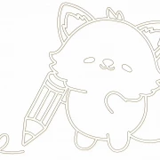 Roter Panda mit Stift