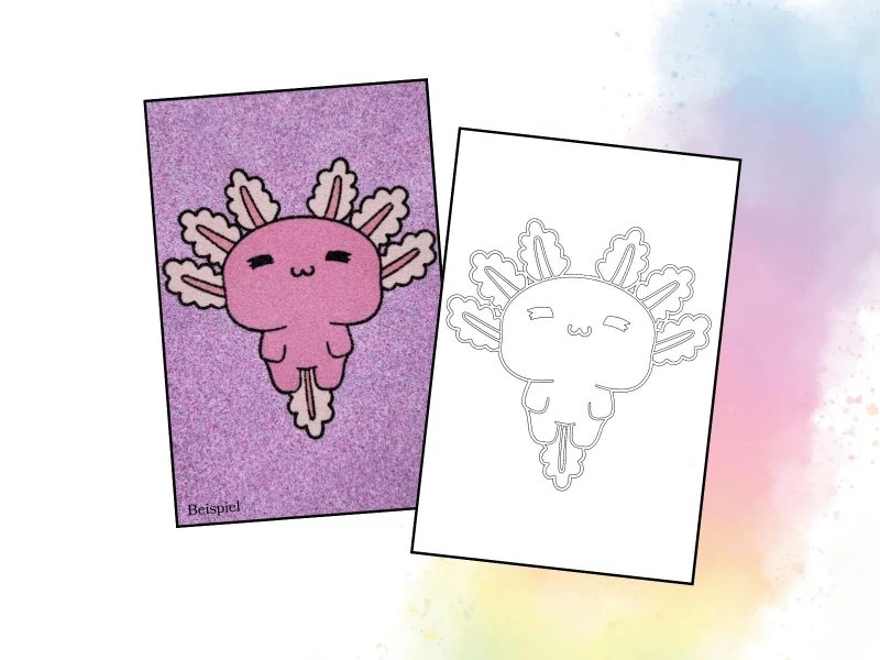 Schwimmender Axolotl