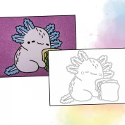Hungriger Axolotl