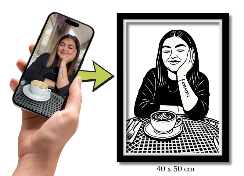 Personalisiertes Sandbild 40x50 cm