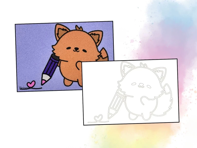 Roter Panda mit Stift