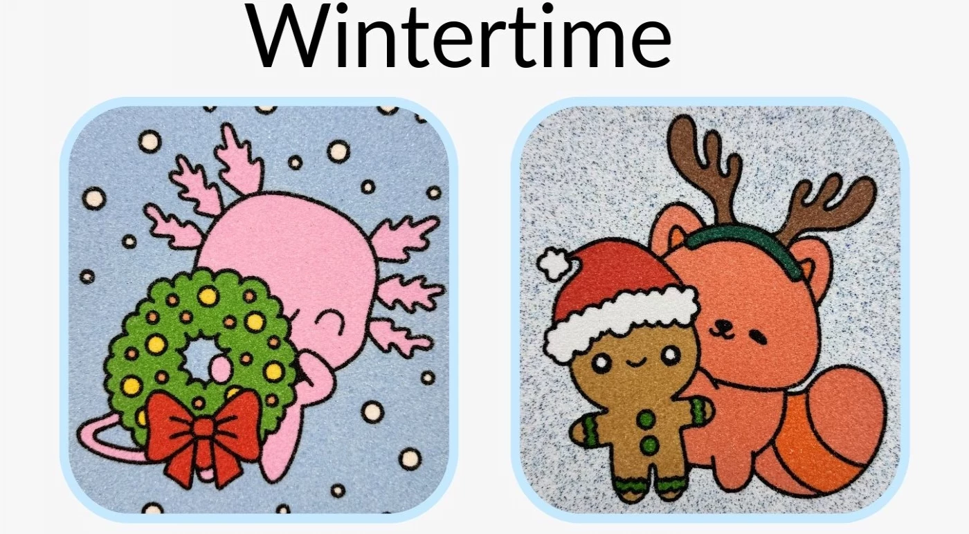 Weihnachts Axolotl, Roter Panda mit Lebkuchenmännchen