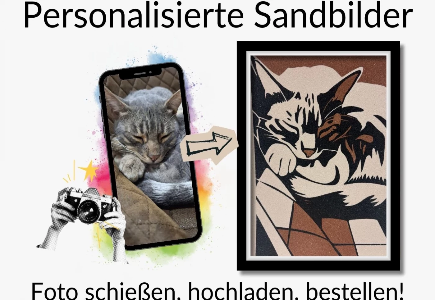 Foto, Handy, Katzenbild
